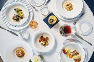 An assortment of dishes served at Rosewood Miramar Beach's restaurant, Caruso's