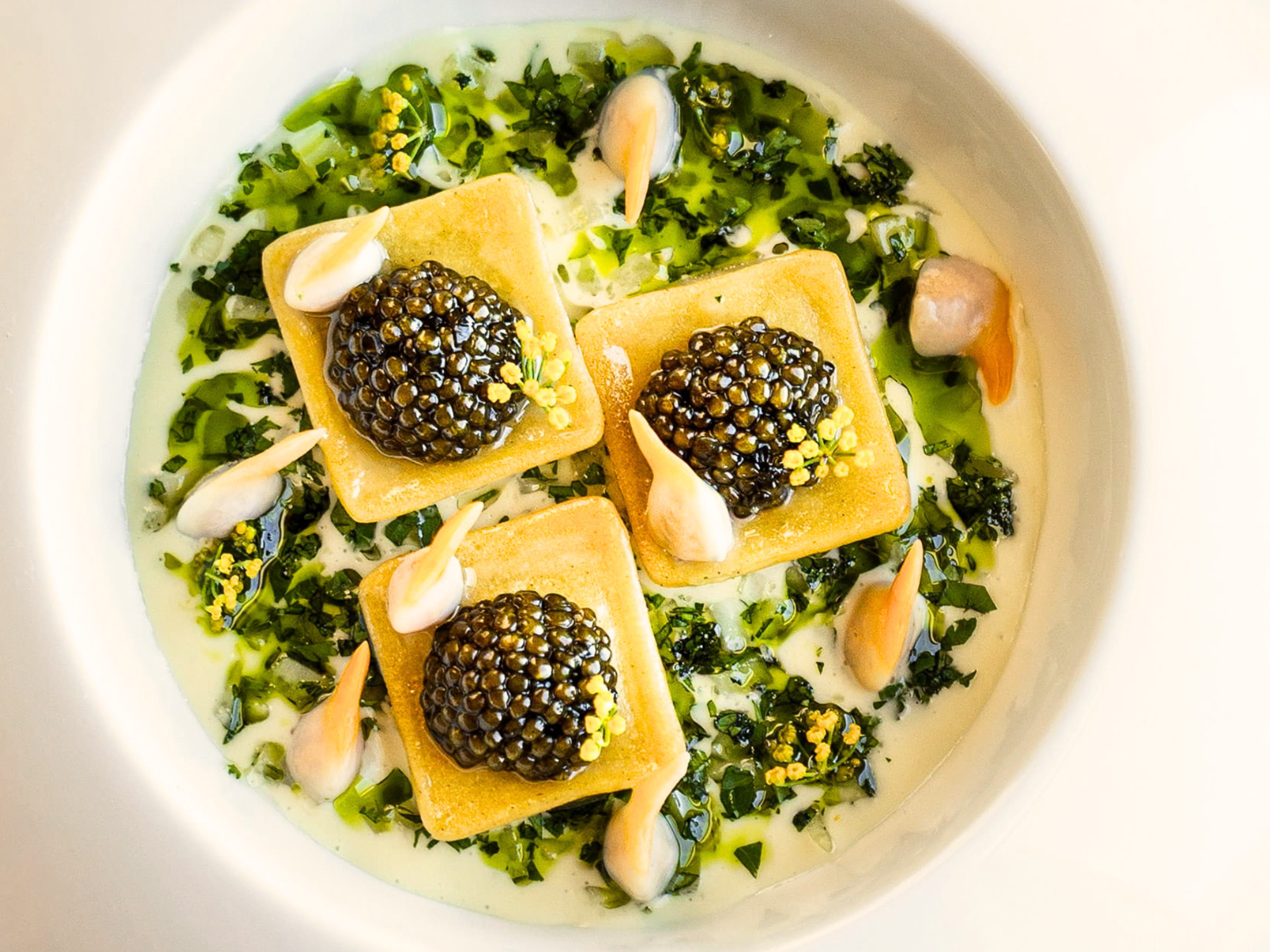 Just one month after launching its first yacht in March 2026, Four Seasons Yachts was already at work at a shipyard in Italy building its second vessel: Four Seasons II. This is a meal at a michelin starred restaurant on the stop.